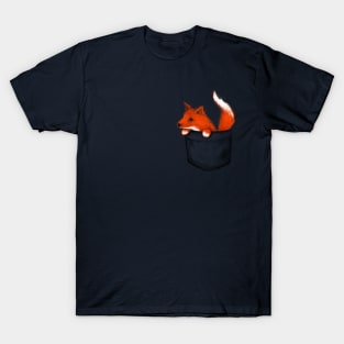 Little Fox in a Pocket T-Shirt